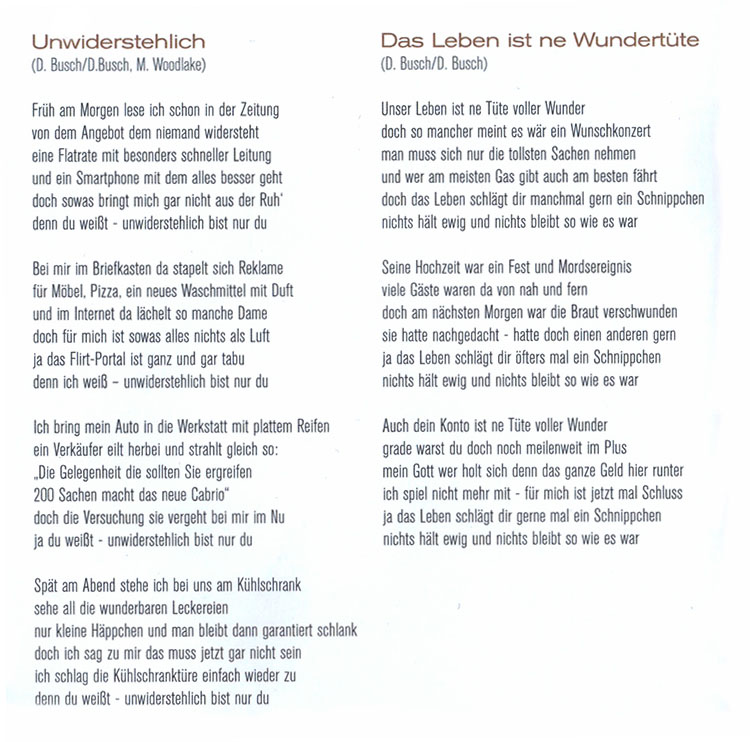 Als Ich So 13 14 15 War DIRK BUSCH aktuell